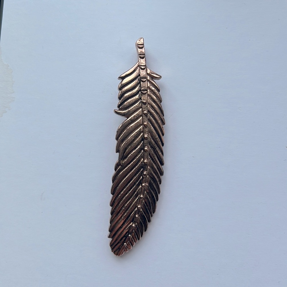 XL Rose Gold COACH 1942 Feather Charm